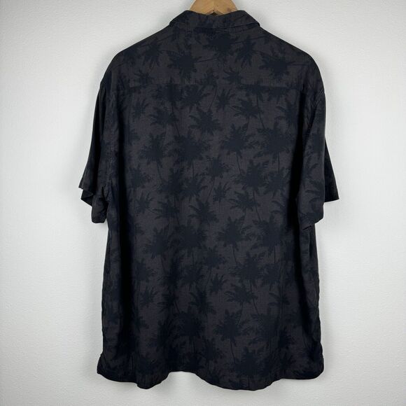 Nat Nast Short Sleeve Silk Button Up Shirt Size XL Men's Hawaiian Floral Black - Picture 6 of 6